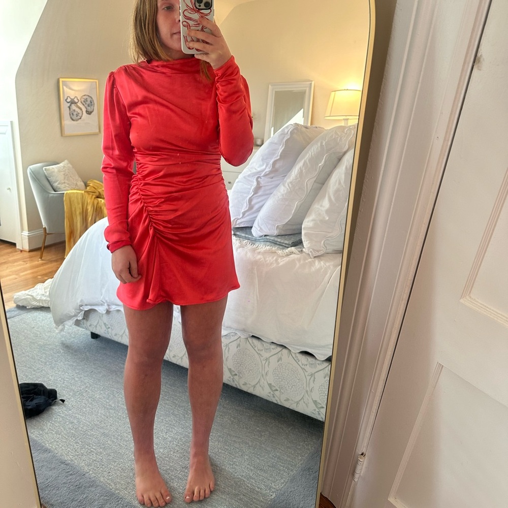 ALC silk rouched mini dress (sz 4)